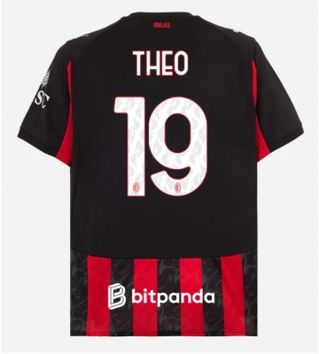 AC Milan Theo Hernandez #19 Primera Equipación 2025-26 Manga Corta